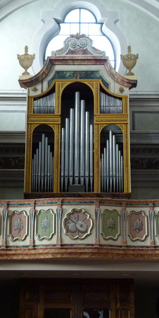 Solduno, Solduno - Die Orgel in der Pfarrkirche., Foto: Bernhard Graf