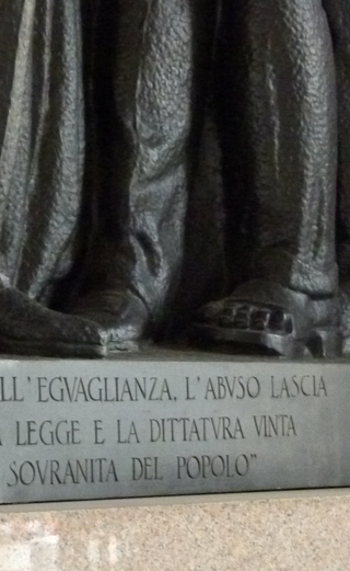 Lugano  - Angebot für Gruppen, Denkmal (Detail) für Giacomo Luvini-Perseghini. José Belloni, 1938., Foto: Bernhard Graf